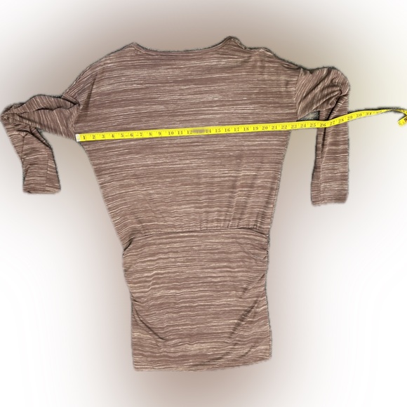 Athleta Beyond Soft Avenues Long Sleeve Side Ruched Purple Heather Dress Medium - Picture 9 of 9